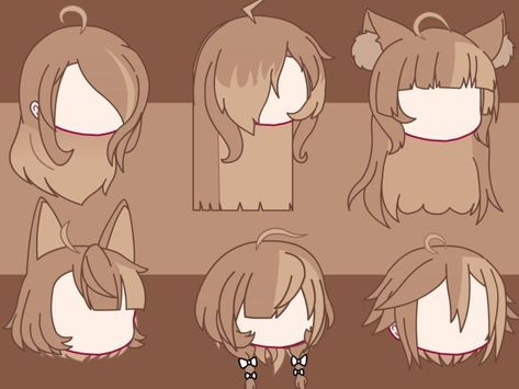 Gacha Hair Styles Ideas, Gacha Ideas Hair, Gacha Hair Styles, Gacha Life Hair Ideas, Gacha Oc Hair Ideas, Gacha Hair Ideas, Gacha Club Hair Ideas, Gacha Styles, Two Color Hair