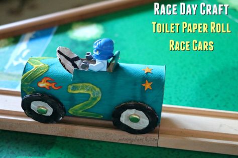 race car crafts for kids-toilet-paper-roll-race-cars Race Car Crafts, Car Crafts For Kids, Race Car Craft, Car Crafts, Kids Toilet, Cars Art, Kids Races, Toddler Car, Car Craft