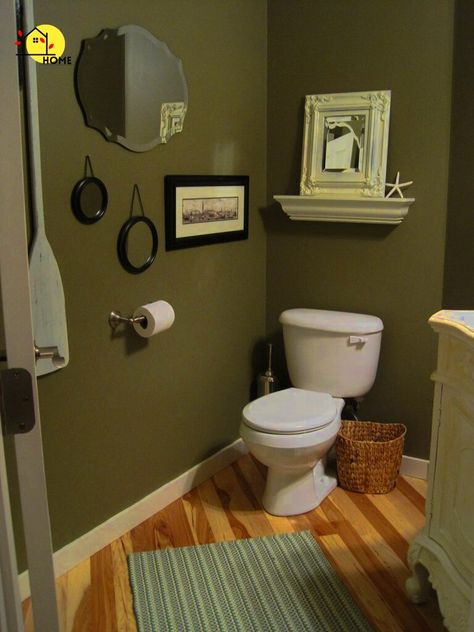 guest bathroom ideas small full bathroom ideas modern bathroom accessories small full bathroom bathroom organization small bathroom remodel full bathroom remodels bathroom decor ideas bathroom storage small master bath bathroom remodel half bathrooms remodel full bathroom ideas bathroom inspiration half bathroom decor Bright Bathroom Colors, Trendy Bathroom Ideas, Olive Green Bathrooms, Green Bathroom Paint, Small Bathroom Paint Colors, Sports Makeup, Designing Art, Small Bathroom Paint, Brown Bathroom Ideas