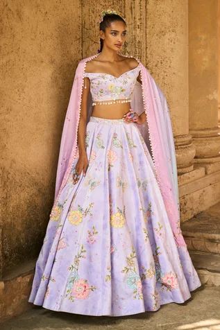 Lavender Lehenga, Skirt Lehenga, Purple Periwinkle, Velvet Lehenga, Simple Lehenga, Designer Lehengas, Modern Saree, Red Lehenga, Sharara Set