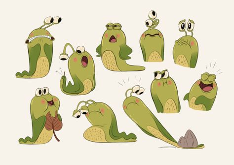 Snail Character Design, Otter Character, Snail Character, Character Design Cartoon, 강아지 그림, Designer Art, Character Design Animation, Character Sketch, Cartoon Character Design