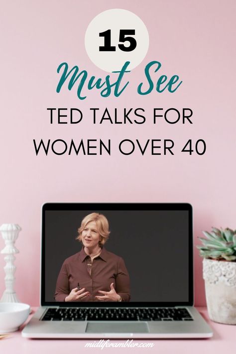 15 Must See Ted Talks for Women Over 40 - If you're a woman over 40, these Ted Talks are perfect for you. They'll teach you how to handle stress better, manage your time, keep the spark alive in your marriage, figure out what kind of work will make you happy and so much more. 7 Best Ted Talks, Ted Talks That Will Change Your Life, Ted Talks For Women, Top Ted Talks, Interesting Podcasts, Funny Podcasts, Ted Talks Motivation, Inspirational Ted Talks, Best Ted Talks