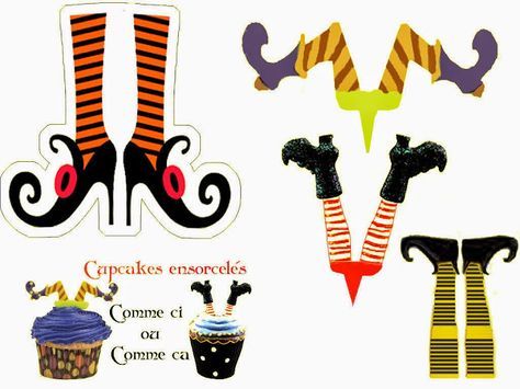 Brujas: Toppers y Marcadores de Copas para imprimir Gratis. | Ideas y material gratis para fiestas y celebraciones Oh My Fiesta! Diy Halloween Activities, Imprimibles Halloween, Bricolage Halloween, Baba Jaga, Hallowen Ideas, Carte Halloween, Cupcake Toppers Printable, Fantasias Halloween, Theme Halloween