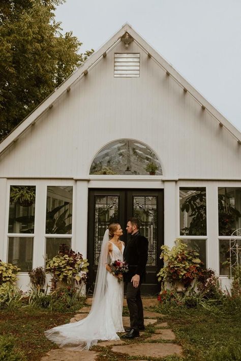 Iowa Wedding Venue, wedding venue Rainy Greenhouse, Iowa Wedding Venues, Winterset Iowa, Rainy Fall, Iowa Wedding, Cheap Wedding Venues, Rainy Wedding, Greenhouse Wedding, Wedding 2025