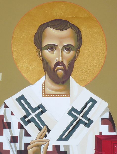 Detail of St. John Chrysostom icon by Jordana Kuncheva St John Chrysostom, John Chrysostom, Orthodox Icons, Catholic Faith, St John, San Antonio, Jesus, Quick Saves, Color