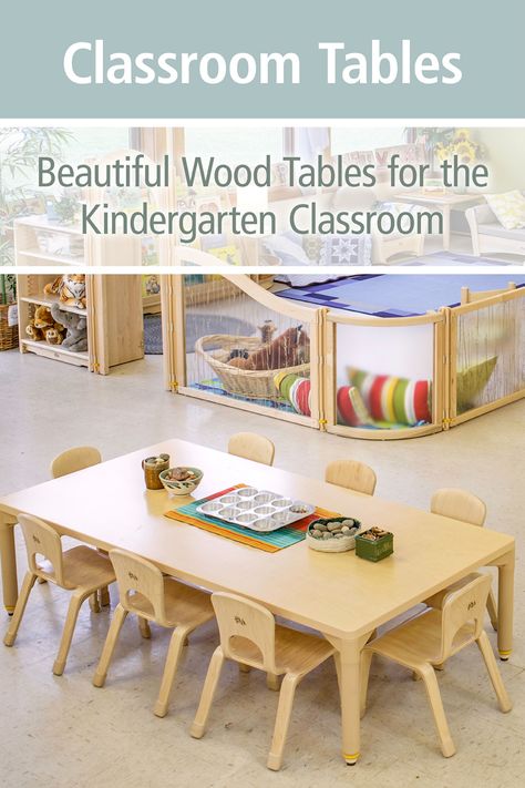 Kids Classroom Tables And Chairs, Japan Kindergarten, Kindergarten Tables, Drama Classroom, Preschool Tables, Preschool Classroom Setup, Kindergarten Furniture, Community Playthings, Mini Yo