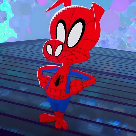 Spiderman Cute Icon, Spiderpig Spiderverse, Spider-man Atsv Matching Pfp, Pig Spiderman Spiderverse, Spiderham Spiderverse, Cowboy Spiderman Pfp, Pig Spiderman, Spidey Poses, Cute Background For Zepeto