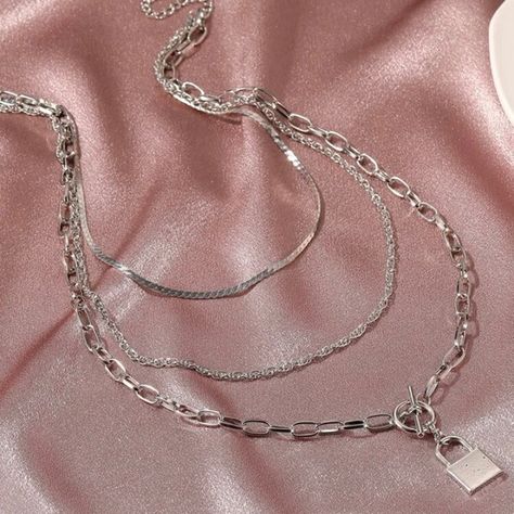 Silver Chains Thick Silver Chain For Men, Layered Chain Necklace, Layered Chain, Silver Chains, Layered Chains, Rope Design, Jewelry Silver, Chains For Men, Chains Jewelry