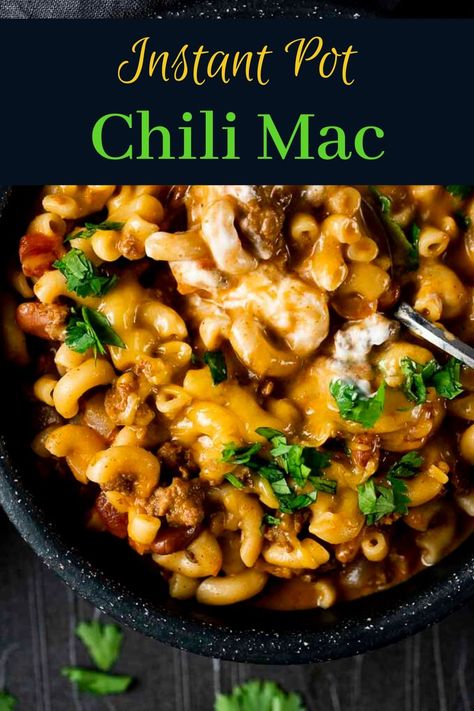 Instant Pot Chili Mac Cheesy Chili Mac, Instant Pot Chili Mac, Easy Instant Pot Chili, American Comfort Food Recipes, Cheesy Chili, Spicy Mac And Cheese, Instant Pot Chili, American Comfort Food, Homemade Meatloaf