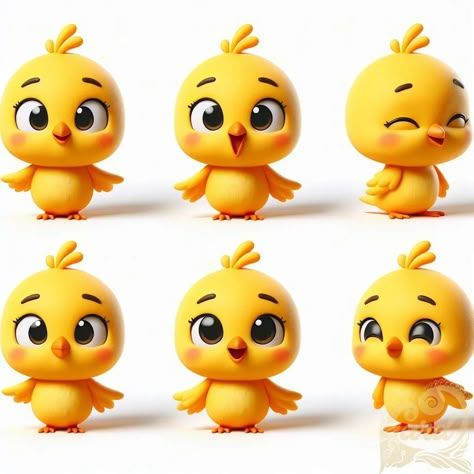 https://card9.com/ai/6-different-emotions-3d-bird Characters Sheet, Character Emotions, Bird Mascot, Bird Character, 3d Bird, Angry Birds Cake, Silhouette People, Cute Chickens, Different Emotions