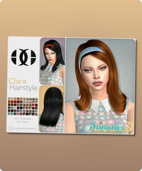 This is a Set with 2 Creations – Click here to show all Simxties – Clara Hairstyle is a long, stylish hairstyle for female frame which has 60s vibes, also this set includes 32 headwrap color options. 60 colors (20 Base Colors+10 Fantasy Colors+30 Ombre Colors**NEW**) Nov, 2022-New Texture New Mesh Compatible with hats SmoothContinue reading "“Simxties – Clara Hairstyle + Headwrap Colors For / Hair”" #sims4cc #gaming #smooth #sims4 #sims #ombre Colors For Hair, 60s Vibes, Sims 4 Cc Download, 60s Hair, Model Nails, Best Sims, Hair Food, Family Fashion, Ombre Color