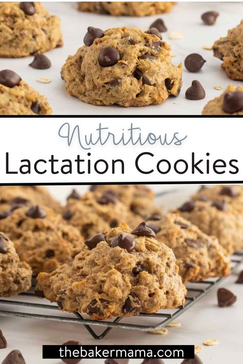 These Nutritious Lactation Cookies contain the three main ingredients said to increase your milk supply are oats, flaxseed and brewer’s yeast. Combine those healthy ingredients with some peanut butter, banana and dark chocolate and what new mama wouldn’t want to eat these all day? I started eating these cookies the moment we got home from the hospital with the twins, and my milk supply definitely increased day by day. Oatmeal Chocolate Chip Lactation Cookies, Banana Lactation Recipes, Peanut Butter Lactation Cookies, Oatmeal Banana Chocolate Chip Cookies, Oatmeal Lactation Cookies, Best Lactation Cookies, Postpartum Recipes, Healthy Lactation Cookies, Dessert Favorites