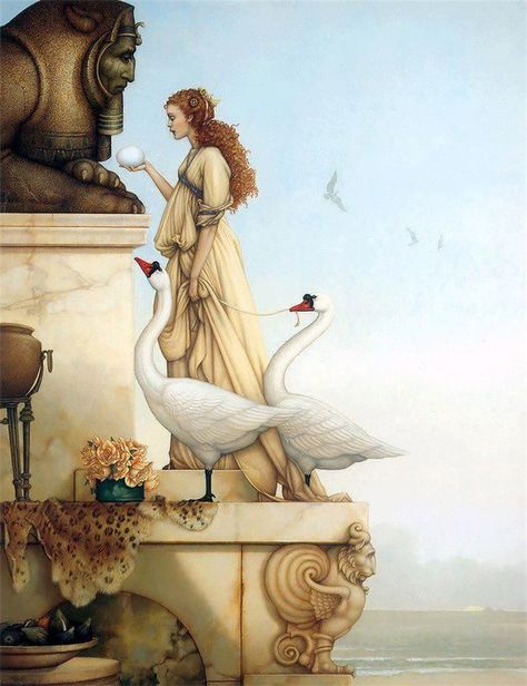 Michael Parkes ~ Click through the large version for a full-screen view (with a black background in Firefox). Set your computer for full-screen. ~ Mik's Pics "Artsy Fartsy l" board Michael Parkes, Julie Bell, Mark Ryden, Magic Realism, Magical Art, Park Art, Fairytale Art, Pics Art, Inspiration Art