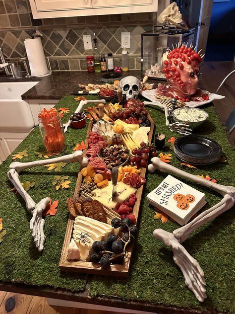 Posable Skeleton, Halloween Charcuterie, Brown Line, Hobby Lobby, Lobby, Skeleton, Table Settings, Halloween, Ethnic Recipes