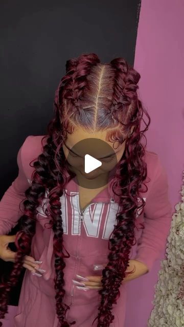 Butterfly Twist Braids, Fees In Braids Cornrows, Two Butterfly Braids With Weave, 4 Feedin Braids Style, Butterfly Braids With Curls, Butterfly Cornrows, Butterfly Feed In Braids, Two Jumbo Braids, Butterfly Braids Hairstyle