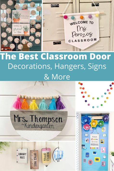 The best classroom door ideas including door decor that is fun, inspirational, easy and ideas that are perfect for back to school! Elementary Classroom Door, Classroom Door Decor Ideas, Door Decoration For Preschool, Classroom Door Ideas, Classroom Door Decorations, Classroom Door Displays, Classroom Door Decor, Door Decor Ideas, Classroom Elementary