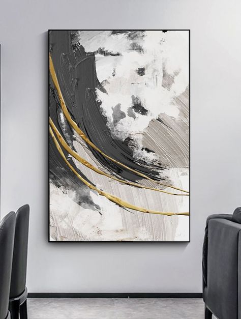 Luxury Abstract Art, Luxury Painting, Abstract Decorative Painting, Abstract Painting Diy, Abstract Wall Art Painting, Gold Art Painting, Geometric Shapes Art, Diy Abstract Canvas Art, Black White Abstract