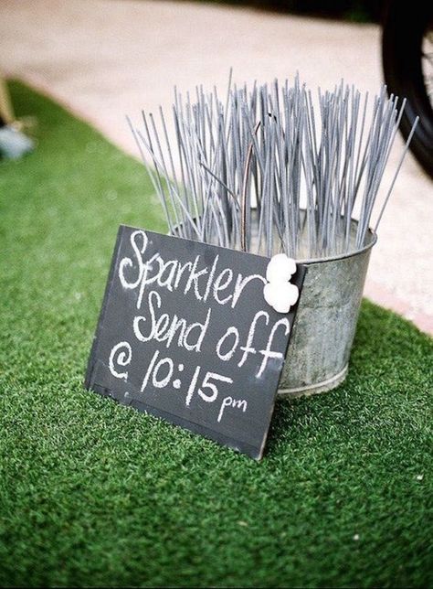 Rustic Wedding Decorations, Sparkler Send Off, Wedding Sparklers, Future Wedding Plans, Outdoor Wedding Decorations, Ceremony Decor, Outdoor Weddings, Cute Wedding Ideas, Reception Ideas