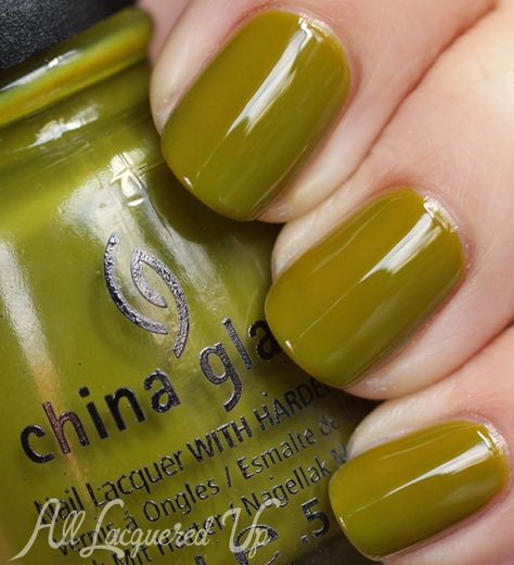 Green Goblin Olive Nails, Bright Nail Polish, Avant Garden, China Glaze Nail Polish, Nail Polish Swatches, Cosmetics Products, Mean Green, Garden Spring, Green Goblin