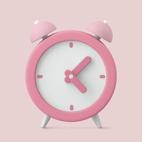 Pink alarm clock 3d clipart, business graphic psd | premium image by rawpixel.com / Hein Pink Alarm Clock, Aesthetic Highlight Covers Instagram Pink, Clock Clipart, Clock Drawings, Pink Clocks, Cute Clock, Icons Pink, Time Alarm, Clock Icon