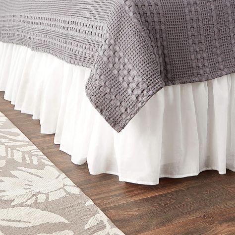 Greenland Home Fashions White Sheer 100-percent Cotton Voile Bedskirt - Bed Bath & Beyond - 6484463