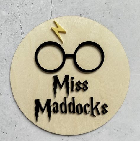 Harry Potter Door, Harry Potter Teachers, Teacher Door Signs, Harry Potter Classroom, Teacher Name Signs, Acrylic Keepsakes, Thoughtful Gift Ideas, Graduating Teacher, Teacher Doors