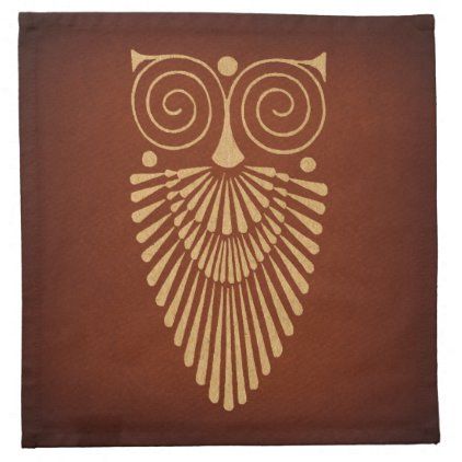 Vintage Art Deco Owl Antique Rustic Brown Style Cloth Napkin Antique Bird Illustration, Old Fashioned Style, Bird Illustrations, Owl Illustration, Antique Artwork, Owl Patterns, Art Deco Posters, Bird Artwork, Brown Style