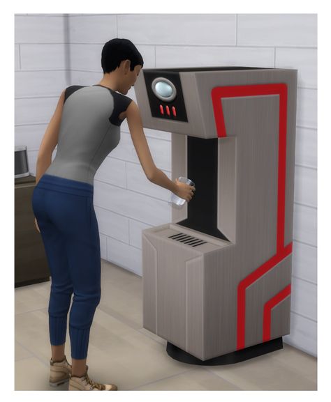 Mod The Sims - TSMobile > TS4 High-tech Water Cooler Recreation The Sims Mobile, Sims Mobile, Water Machine, Ice Machine, Water Coolers, Sims 4 Game, Water Cooler, Sims 4 Mods, Sims 4 Cc