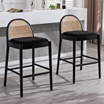 Check this out! Bar Stools Counter Height, Mid Century Bar Stools, Rattan Counter Stools, Tall Stools, Apt Decor, Island Chairs, Coffee Room, Mid Century Bar, Backless Bar Stools