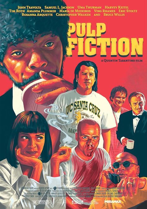 Pulp Fiction by Paul Gates - Home of the Alternative Movie Poster -AMP- Pulp Fiction 1994, Pulp Fiction Movie, Quentin Tarantino Films, Vintage Films, Film Cult, Quentin Tarantino Movies, Tarantino Films, Movie Synopsis, Filmy Vintage