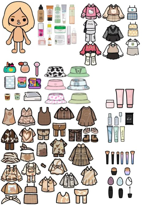 Toca Boca Paper Doll, Princess Paper Dolls Printable, Cute Paper Dolls, Princess Paper Dolls, Paper Doll Printable Templates, Toka Boka, Paper Dolls Clothing, Doll Template, Paper Dolls Diy