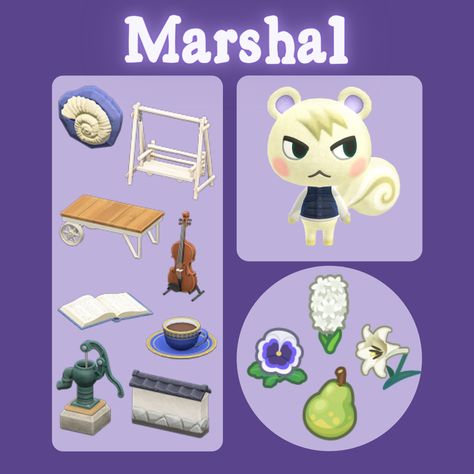 Animal Crossing Yard Guides Marshal Yard Guide Acnh, Acnh Marshal Yard Guide, Animal Crossing Yard, Anch Ideas, Marshal Animal Crossing, Cottage Core Animal Crossing, Acnh Inspiration, Village Ideas, Animal Crossing 3ds