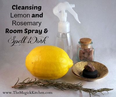 Cleansing Lemon and Rosemary Room Spray & Spell Work The Magick Kitchen Rosemary Spray, Preparing For Winter, Room Spray Recipe, Pagan Lifestyle, Spiritual Alignment, Rosemary Water, Cleansing Spray, Spell Work, Kitchen Witchery