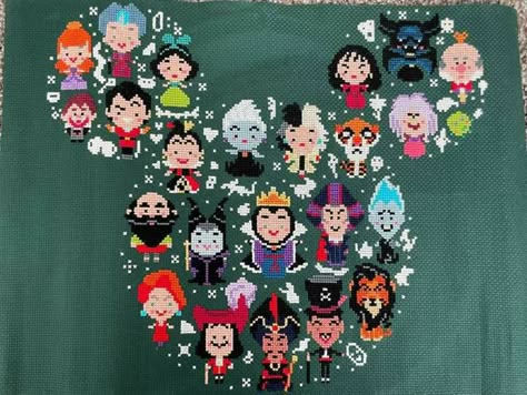 Cross Stitch Patches, Disney Pixel Art, Hama Disney, Cross Stitch Disney, Stitch Patch, Cross Stitch Plastic Canvas, Tema Disney, Disney Collage, Princesses Disney