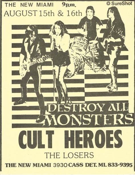 Destroy All Monsters, The Stooges, Artist Collective, Book And Magazine, Motor City, Black Sabbath, Student Art, Rock Band, Godzilla