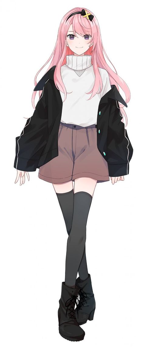 Long Pink Hair, Anime Long Hair, Pink Hair Anime, V Model, Girl With Pink Hair, Hoodie Drawing, Anime Galaxy, Long Hair Girl, Anime Hoodie