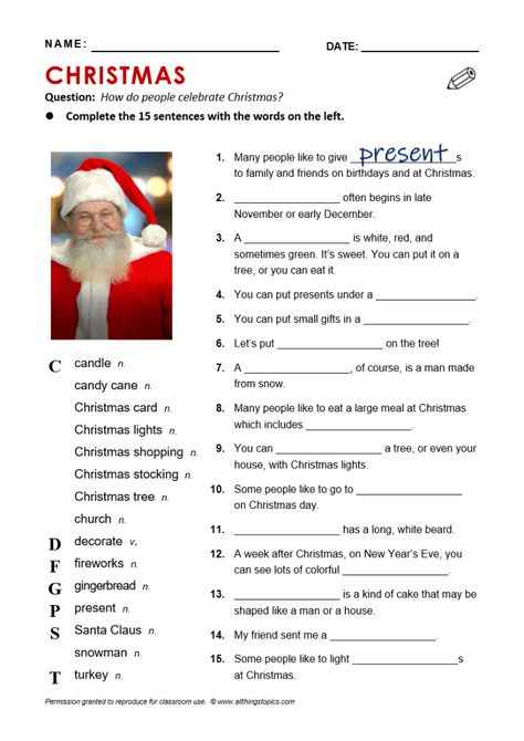 English Units, Christmas Quiz, Christmas Lesson, English Christmas, Christmas Teaching, English Teaching Resources, English For Beginners, Better English, Christmas Worksheets