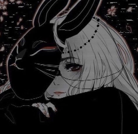 Dark Bunny Aesthetic, Bunny Pfp Anime, Anime Pfp Dark, Pfp Dark, Wallpaper Dark, Gothic Anime, Dark Gothic, Aesthetic Dark, Anime Pfp