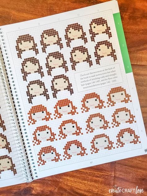 face patterns for cross stitching with stitch people Cross Stitch Hairstyles, People Cross Stitch Pattern Free, Stitch People Hair, Cross Stitch Characters, Cross Stitch People Family Portraits, Cross Stitch People, Cross Stitch Pattern Free, Cross Stitch Wedding, Pokemon Cross Stitch Patterns