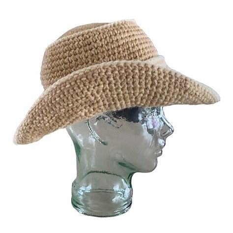 Crocheted Sun Hat and Bucket Hat – FREE Crochet Pattern - KweenBee.com Crochet Cowboy Hat, Crocheted Sun, Crochet Cowboy Hats, Cowboy Hat Pattern, Crochet Summer Hat, Crochet Headwear, Hat Free Crochet Pattern, Crochet Hat With Brim, Crochet Summer Hats