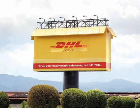 DHL (Philippines) Guerilla Marketing Examples, Advertisement Examples, Bus Advertising, What Is Fashion Designing, Guerrilla Marketing, Billboard Advertising, 광고 디자인, Billboard Design, Publicidad Creativa