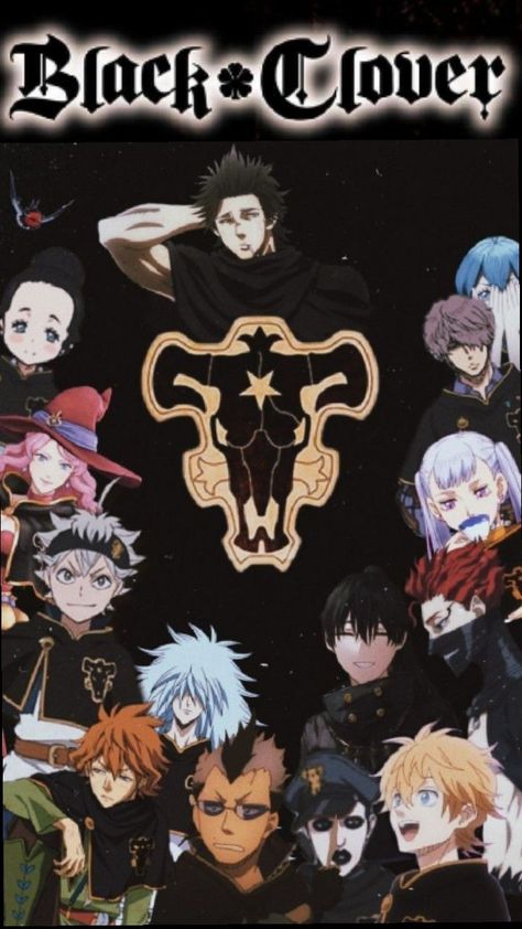 Anime Black Clover Wallpaper, Black Bulls Black Clover Members, Black Clover Squad, Black Clover Lockscreen, Black Bulls Wallpaper, Black Clover Black Bulls Squad, Black Clover Black Bulls, Black Bulls Black Clover, The Black Bulls