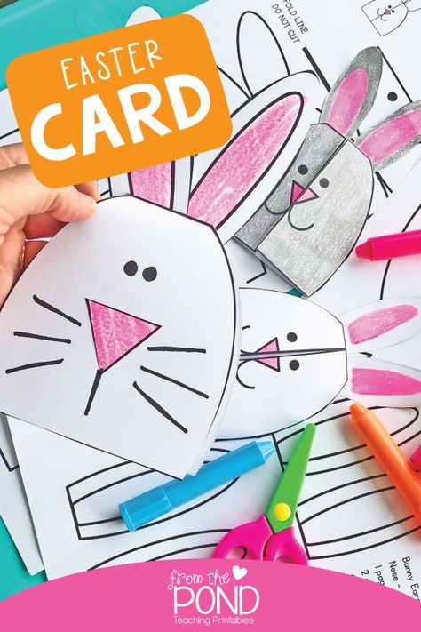 Simple Paper Craft, Easter Arts And Crafts, Easter Cards Handmade, King Club, From The Pond, Easter Preschool, Easter Activities For Kids, Easy Easter Crafts, Cute Easter Bunny