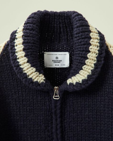 Bow Cardigan, Mens Outerwear Jacket, Knitwear Details, Hand Knits, Reigning Champ, Designer Sweater, Men's Jackets, Sweater Collection, Knitwear Fashion