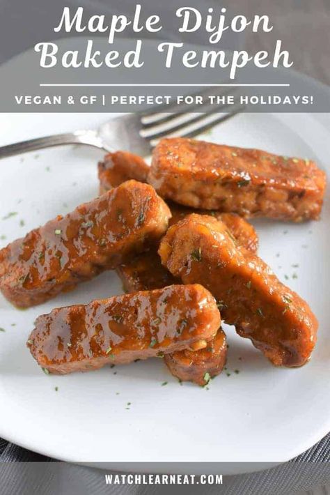 Tempeh Recipes Vegan, Vegan Diner, Vegan Tempeh, Baked Tempeh, Tempeh Recipe, Vegan Christmas Dinner, Vegan Main Course, Tempeh Recipes, Easter Dinner Recipes