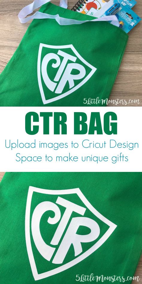 5 Little Monsters: Cricut 101: Can I upload my own images? + CTR Bag Christmas Gifts For Lds Primary Teachers, Lds Primary Gifts, Primary Teachers Gifts, Primary Christmas Gifts, Lds Baptism Gifts, Primary Presidency, Lds Gifts, Activity Day Girls, Getting Baptized