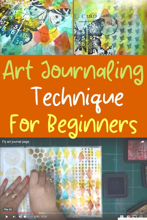 Art Journal Tutorial Step By Step, Art Journaling For Beginners, Roadtrip Scrapbook, Art Journal Ideas For Beginners, Art Journal Covers, Art Techniques Tutorial, Journal Tutorials, Mixed Media Art Techniques, Art Journal Tutorial