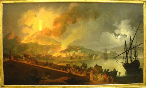 "Vesuvius' eruption" (1782) by Pierre-Jacques Volaire (Toulon 1729-Naples 1799) - Naples Capodimonte Museum Claude Joseph Vernet, Pompeii And Herculaneum, Caspar David Friedrich, Hur Man Målar, Nagasaki, Art Antique, Painting Reproductions, Pompeii, Museum Collection