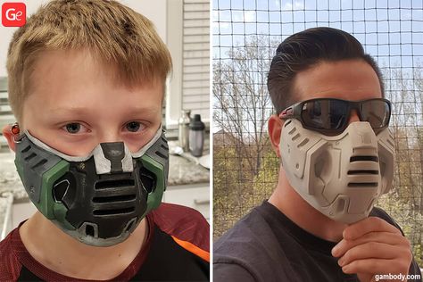 Fun Face Mask 3D Model to Print: Great DIY Project Ideas Immortan Joe Mask, Green Superhero, 3d Printed Mask, Darth Vader Mask, Immortan Joe, Diy Project Ideas, 3d Printing Diy, 3d Printing Projects, Face Mask Design