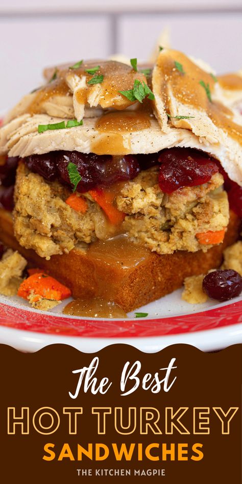 Fall Turkey Sandwiches, Ground Turkey Sandwich, Open Face Turkey Sandwich Gravy, Turkey Dressing Sandwiches, Turkey Sandwich Ideas, Thanksgiving Sandwich Recipes, Hot Turkey Sandwich, Turkey Sandwich Recipes, Fall Sandwiches